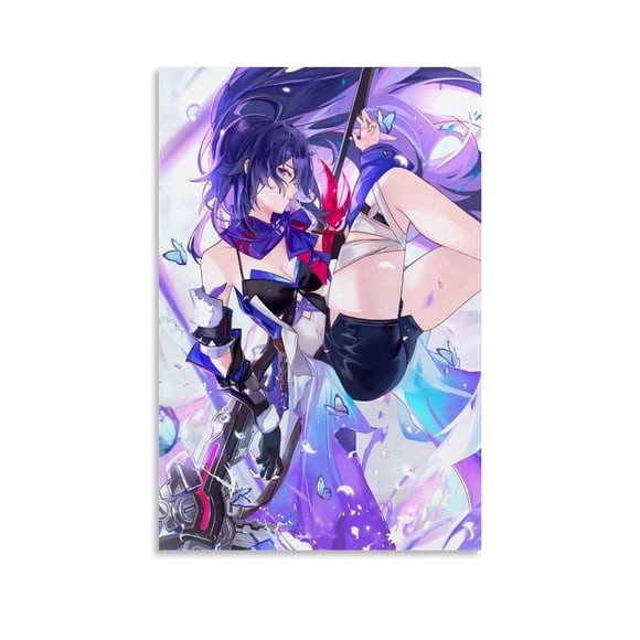 Anime Poster Honkai Seele Wall Fabric Scroll Poster Painting Vintage Poster Picture Print Wall Art Poster Painting Canvas Posters Artworks Gift Room Aesthetic