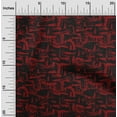 thumbnail image 2 of oneOone Viscose Chiffon Red Fabric Abstract Sewing Material Print Fabric By The Yard 42 Inch Wide, 2 of 4
