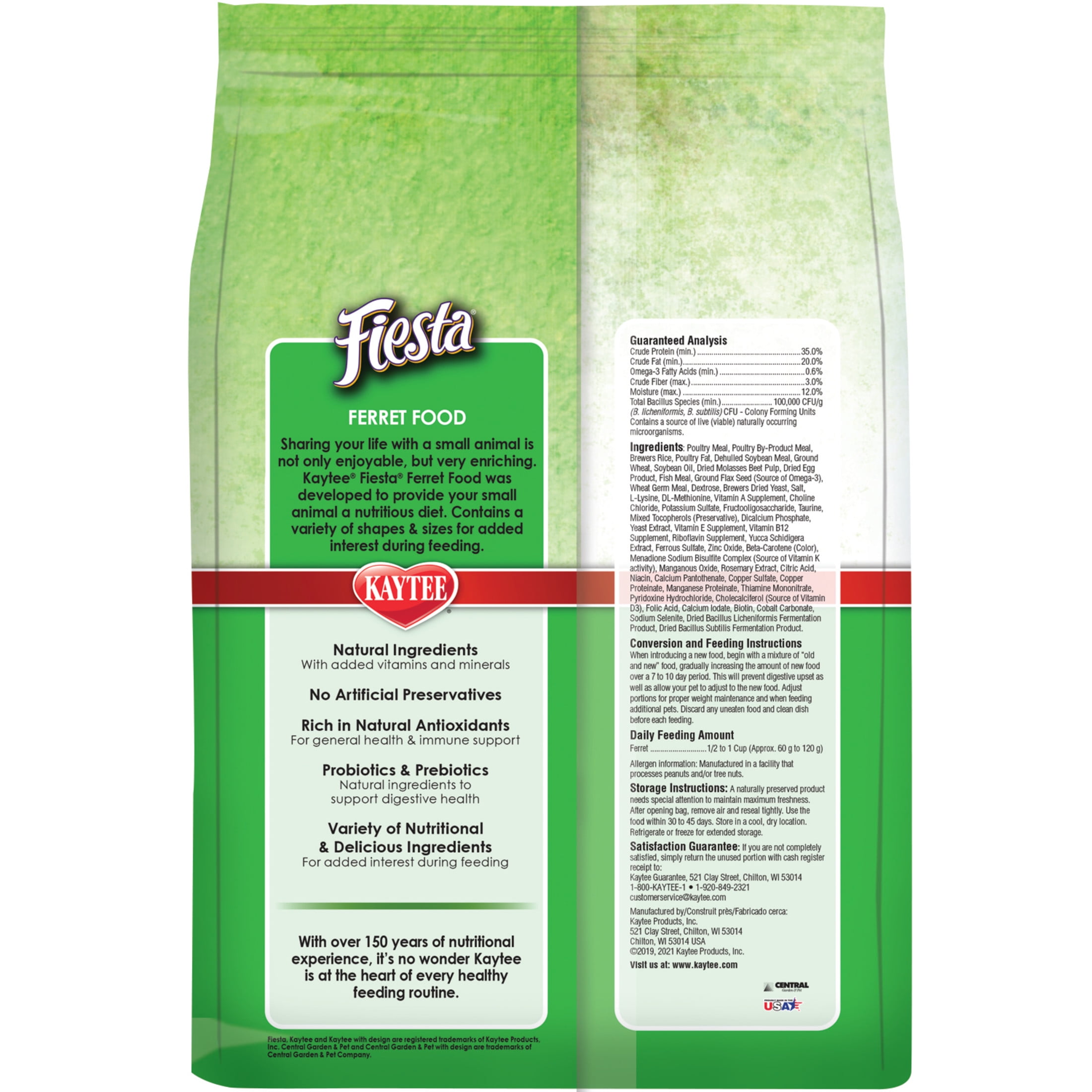 Kaytee Fiesta Natural Ferret 2.5 Pounds Walmart