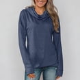 thumbnail image 2 of Camisa de manga larga, camisa de mujer, camisa de mujer con cuello vuelto, blusa holgada, camisetas con cuello vuelto, diseño fácil de usar, 2 of 6