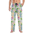thumbnail image 4 of Men's Sleep Pants Lightweight Pjs Sleepwear Comfortable Lounge Pants Bottom Pants with Pocket Colorful Flamingo Pattern, 4 of 7