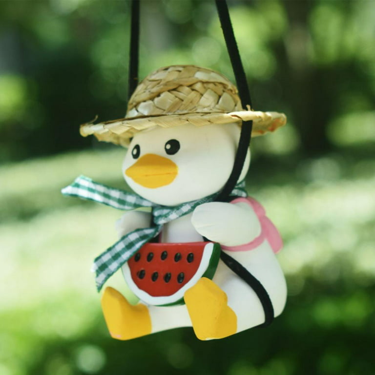 Swinging Car Duck Duck Swinging Duck Swinging Ornament With Sunglasses 2  Pieces Cute Swinging Duck Pendant Rearview Mirror Ornaments Accessory Car  Int