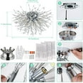 thumbnail image 2 of 19.5" Crystal Flush Mount Ceiling Light - Modern Sputnik Chandelier with 6 G9 Bulbs (19.5"W x 11.8"H), 2 of 8