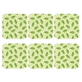 thumbnail image 2 of Disketp Green Peas Funny Coasters,6 Pcs Leather Coasters with Holder, Perfect Housewarming Hostess Gifts,Protect Furniture from Water Marks Scratch and Damage,Square, 2 of 7