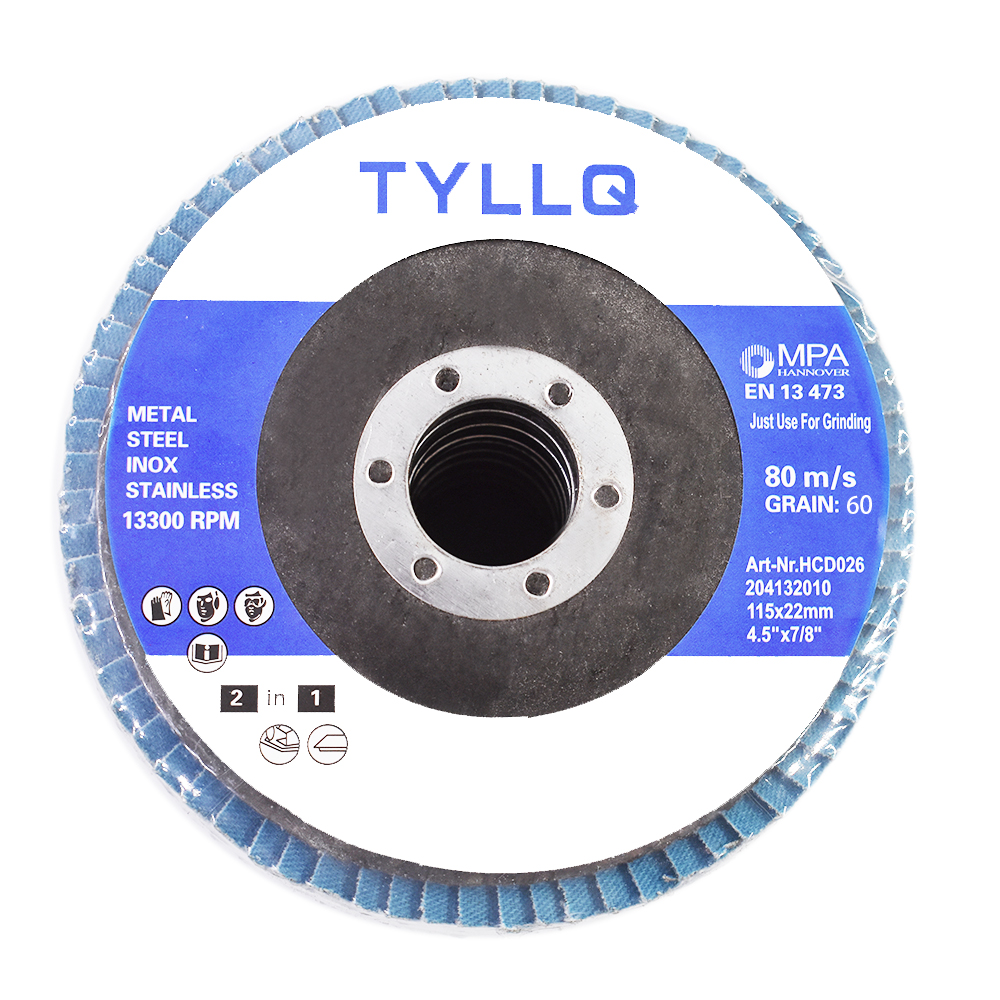 100-Pack 60 Grit Zirconia Flap Discs – 4.5" X 7/8" Type 29, Premium Grinding Wheels