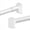 White, variant on Mxdfafa Matte White Heavy Duty Tension Curtain Rod, 43-63in No Drill Rustproof Carbon Steel Adjustable Rod for Bathroom, Closet, Balcony & Room Divider