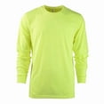thumbnail image 2 of Men's Cotton T-Shirts with Ridded Cuff Crew Neck Long Sleeve Classic Fit Tee S-3XL Regular Big & Tall Breathable Casual Menswear Top Streetwear, 2 of 2