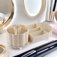 thumbnail image 4 of Caja de almacenamiento cosmético para un organizador de brochas de maquillaje giratoria de 360° – Soporte de escritorio con tocador giratorio de 360°, exposición de maquillaje de gran capacidad con, 4 of 6