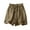 Khaki, variant on Fjuchai Womens Summer Shorts Casual Comfy Drawstring Shorts Pants Cotton Linen Wide Leg Shorts with Pockets for Women's M-3XL