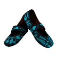thumbnail image 2 of Nufoot Women's Betsy Lou Fuzzies Slippers, Blue Aztec, Medium, 2 of 4
