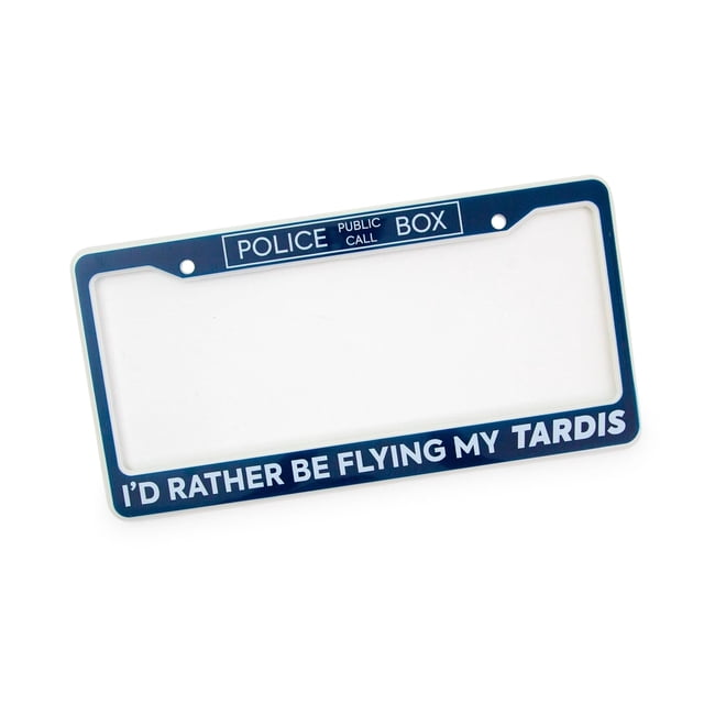 Funda para marco de matrícula Doctor Who I'd Rather Be Flying