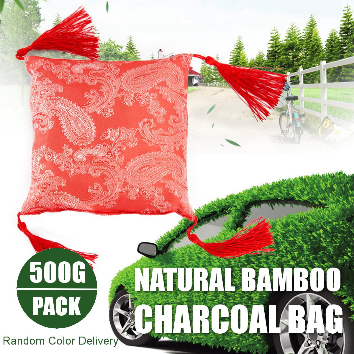 1.1lbs/Bags Nature Fresh Air Purifier Bags Activated Bamboo Charcoal