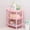 Pink, variant on 3 Tier Storage Rack Bathroom Shelving Unit, Simple Houseware 3-Tier Slim/Super Narrow Kitchen Cart with Handle, Hooks and Storage with Shelves