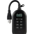 thumbnail image 1 of myTouchSmart 26898-P1 Indoor and Outdoor Digital Timer, Plug-in, Two Grounded, Weather Resistant, Presets/Custom Countdown, Ideal for String, Christmas Lights, 26898, 1-pack, Black 2-Outlet Daily, 1 of 6