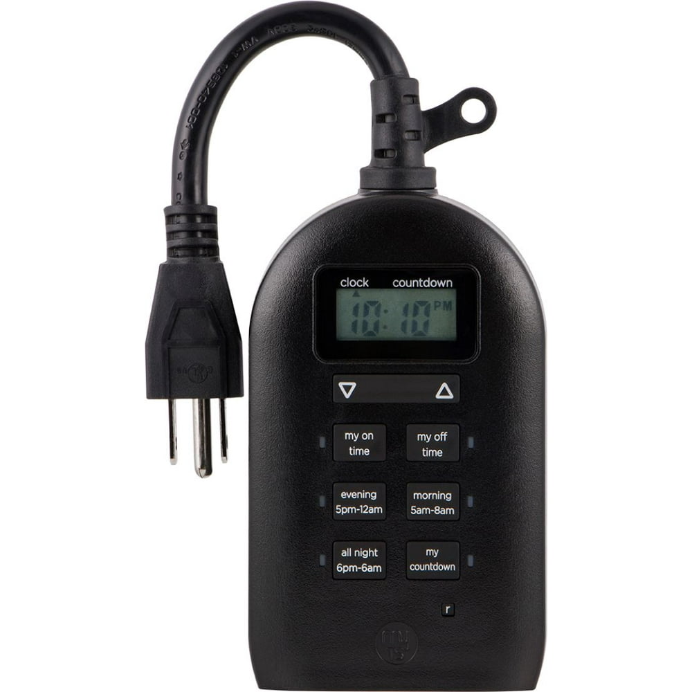 myTouchSmart Programmable Outdoor PlugIn Digital Timer, 2Outlets