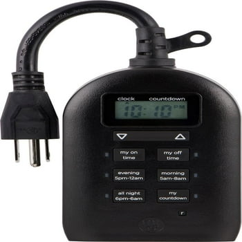 myTouchSmart Programmable Outdoor Plug-In Digital Timer, 2-Outlets, 26898