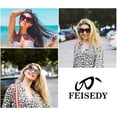 thumbnail image 6 of FEISEDY Oversized Square Sunglasses Multi Tinted Glitter Frame Stylish Inspired B2276, 6 of 15