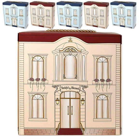 HEMOTON 6pcs House Shaped Candy Box Treats Boxes Gift Boxes Candy Packing Boxes Nordic Style Candy Box