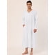 thumbnail image 2 of Camisón de hombre Camisón de dormir largo Camisón con capucha Pijama de camisón blanco XL, 2 of 5