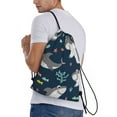 thumbnail image 3 of Bingfone Friendly Smiling Sharks Drawstrings Backpacks Bags For Men Women Gym Drawstrings Bag, 3 of 9
