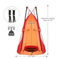 thumbnail image 5 of Topcobe 2-in-1 40 Inch Kids Hanging Chair Detachable Swing Tent Set, Swinging Hammock Chair, Orange, 5 of 6