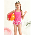 thumbnail image 5 of Lanbubble Girls Tankini Swimsuits for Teens 2 Piece Padded Bathing Suit Drawstring Swimwear Set 9-16T, 5 of 10
