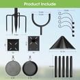 thumbnail image 4 of Squirrel Proof Bird Feeder Pole - Adjustable 47"-108" Heavy Duty Pole with Upgraded U-Shape Platform, 4 Hooks, Includes Birdbath & Tray for Outdoor Garden Yard, 4 of 8