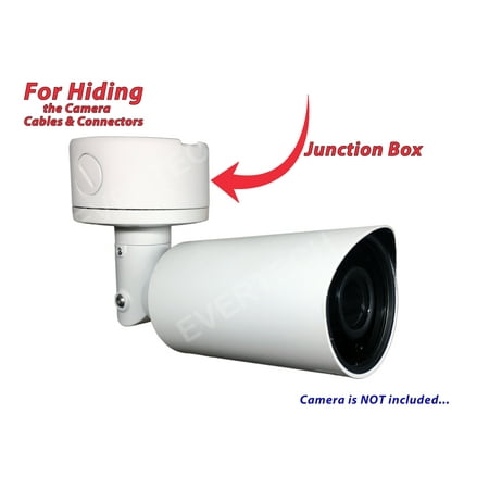 Evertech 3.75 Camera Mounting Base Junction Outlet Box for Fixed Lens Eyeball Turret Dome CCTV Security Cameras (4 Pcs.)
