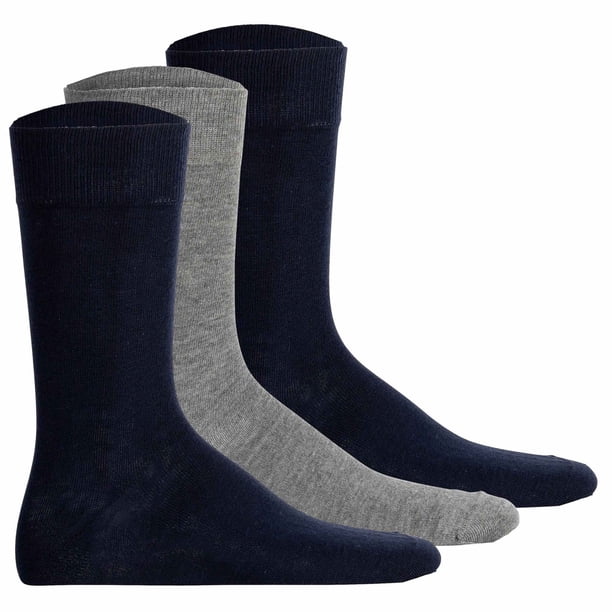 Hudson calcetines unisex, paquete de 3 - Easy, cintura confort, calcetines básicos, unicolor Azul oscuro/Gris 39-42