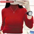 thumbnail image 1 of Suéter de cuello alto para mujer, Jersey de punto elegante, grueso, forrado de terciopelo, cálido, Tops delgados, Jersey de punto, nuevo, Invierno, 1 of 4
