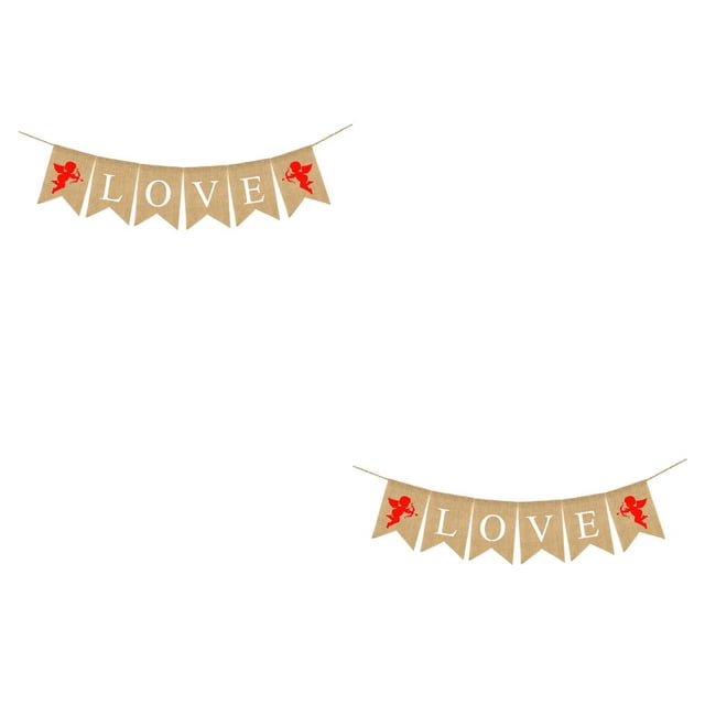 Speravity Banderines temáticos de vacaciones Colgante romántico Adornar Banderas Decoraciones Artesanía Propuesta Banners Colgantes Suministros para Tipo 2 2piezas Speravity CBP344830