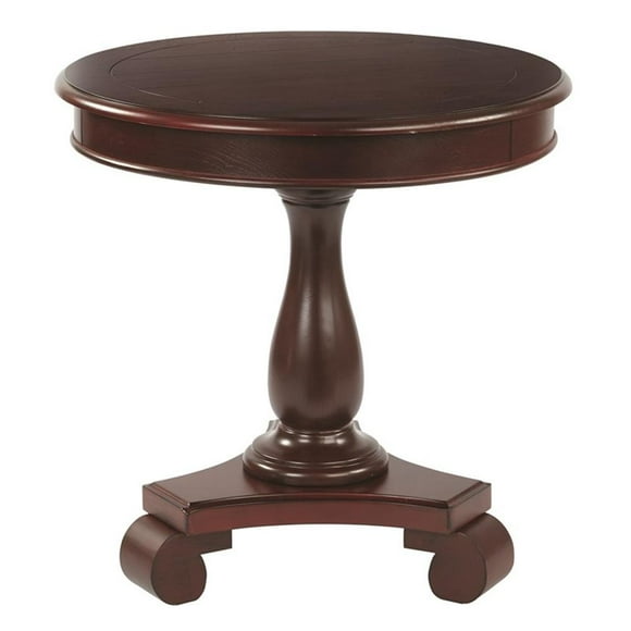 INSPIRED by Bassett Avalon Round Accent Table, Vintage Wine