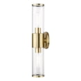 thumbnail image 5 of Open Box Livex Lighting Banca 2-Light Metal & Glass ADA Vanity Sconce in Antique Brass, 5 of 7