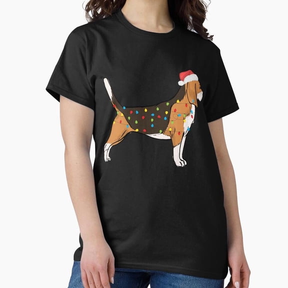 Beagle With Christmas Lights Funny Xmas Pet Lover Holiday Gift Dog - Best Gift G17211 Unisex T-Shirt, Up to Size 5XL
