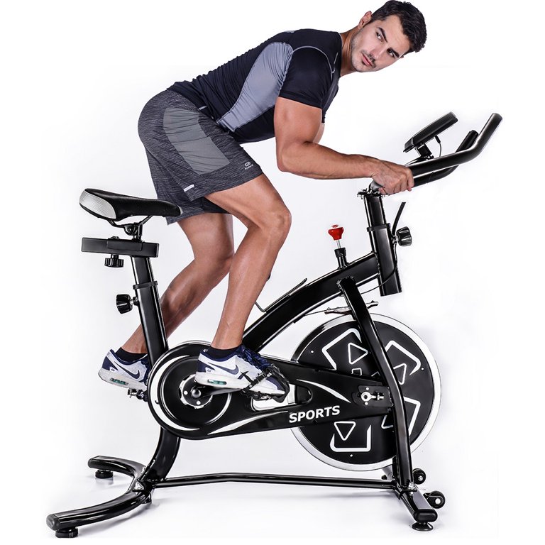 homcom exercise training bike indoor cycling bicycle trainer lcd monitor