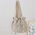 thumbnail image 5 of IELGY trendy fashion all-match bucket straw holiday shoulder bag women, 5 of 7