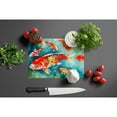 thumbnail image 4 of Koi Fish Glass Cutting Board Large 12 in x 15 in, 4 of 5