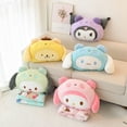 thumbnail image 2 of Kuromi My Melody-Manta de almohada de felpa suave y cómoda, Kawaii cojín trasero para sofá, cama, oficina, siesta, 2 of 4