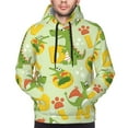 thumbnail image 4 of Bingfone Cartoon Dinosaurs Men'S Drawstring Hoodie Long Sleeve Pocket Sweatshirts-Large, 4 of 9