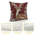 thumbnail image 4 of SHERONV Merry Christmas Winter Snowflakes Bright Red Reindeer  Outdoor Farmhouse Decorative Throw Pillow Cover Personalized Cushion Case for Sofa Bed Patio Decor Square  12x12in, 4 of 5