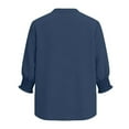 thumbnail image 6 of Ashirexll Womens Casual Tops, Fashion Spring Summer Button Up 3/4 Sleeve Jacket V-Neck Shirts, 6 of 6