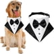 thumbnail image 1 of Mascota Perro Esmoquin Bandana Fiesta De Boda Formal Pajarita Cuello Collar-M Negro, 1 of 5