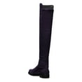 thumbnail image 3 of YDN Women Comfortable Pull On Over The Knee Flats Heels Boots Round Closed Toe Knee High Low Heels Winter Shoes Size 9.5 Dark Purple, 3 of 4