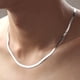 thumbnail image 4 of Collar de plata Minnieouse para Hombres y Mujeres Galvanizado 50cm Ajustable Elegante, 4 of 6