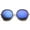 Tortoise-Gold / Blue Mirror, variant on sunglassLA Unisex Retro Metal Temple Color Mirror Lens Oversize Round Sunglasses (Black-Gold / Magenta Orange Mirror) - 53mm