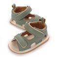 thumbnail image 3 of SUNSIOM Baby Boys Summer Sandals Solid Color Artificial Leather Breathable Non Slip Shoes, 3 of 6