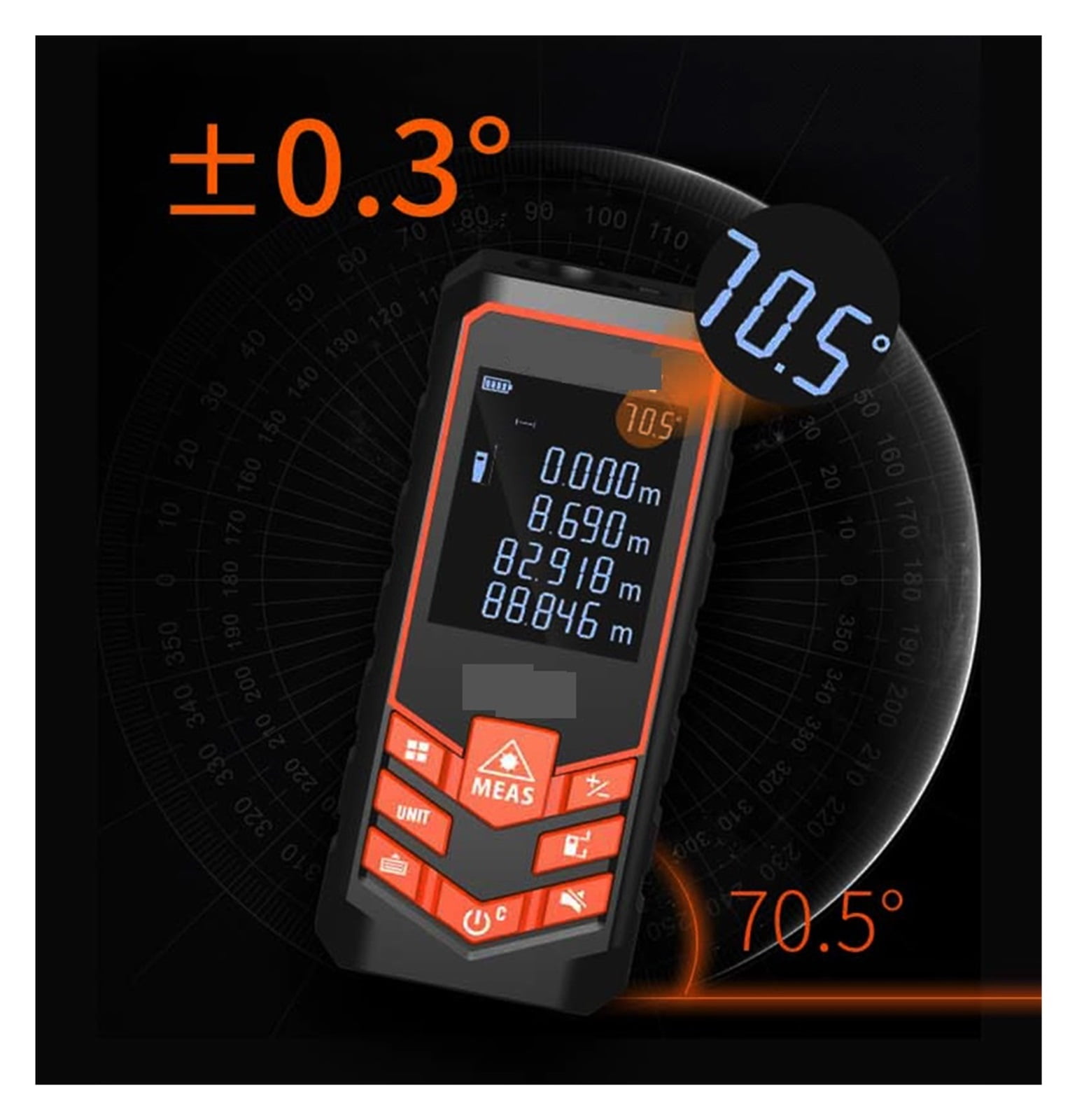 Ran Finder 66U Auto Level Distance Meter Electronic Analysis Measuring Instrument Ranfinder 40m 80m 100m 120m ,High Accuracy Position