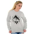 thumbnail image 3 of Spirit Mountain Diamond Spiritual Unisex Plus Fleece Graphic Sweatshirt Brisco Brands 3X, 3 of 5