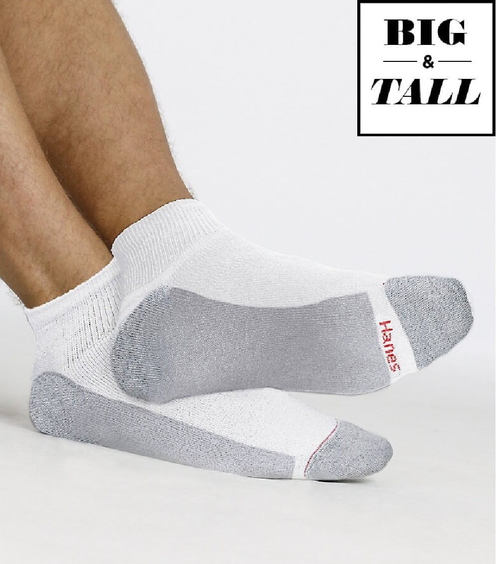 Hanes Men`s Full Cushion Ankle Socks 12-Pack Black 10-13 Sock/6-12 Shoe 