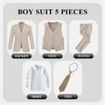 thumbnail image 4 of ETHAN 5 Piece Elegant Suit for Boys Wedding Dresses Slim Fit Formal Suit for Big Boys School Suit 16 Years, 4 of 6